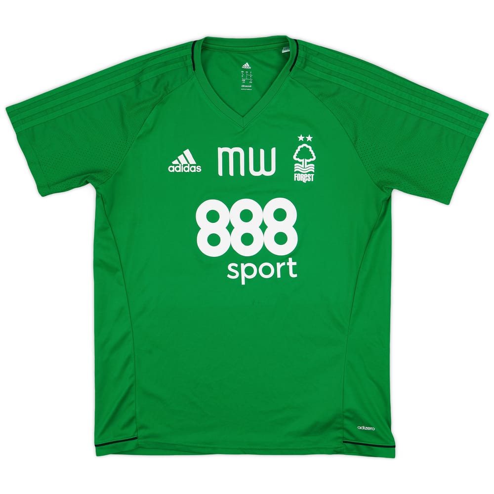 2017-18 Nottingham Forest adidas Staff Issue Training Shirt 'MW' (Mark Warburton) - 7/10 - (L)