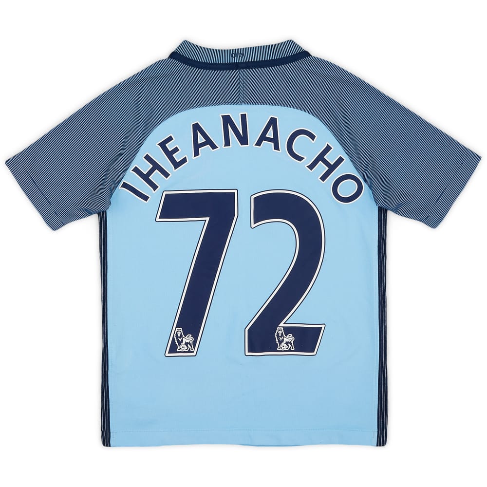 2016-17 Manchester City Home Shirt Iheanacho #72 - 6/10 - (S.Boys)