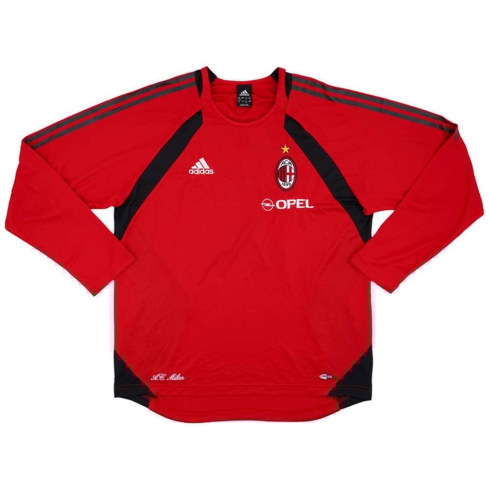 2005-06 AC Milan adidas Training L/S Shirt - 8/10 - (L)