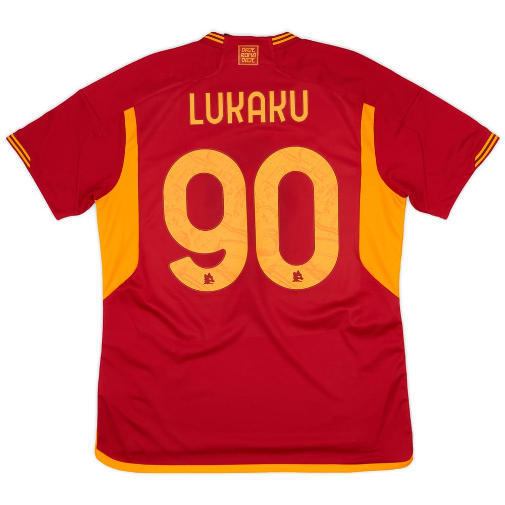 2023-24 Roma Home Shirt Lukaku #90 (L)