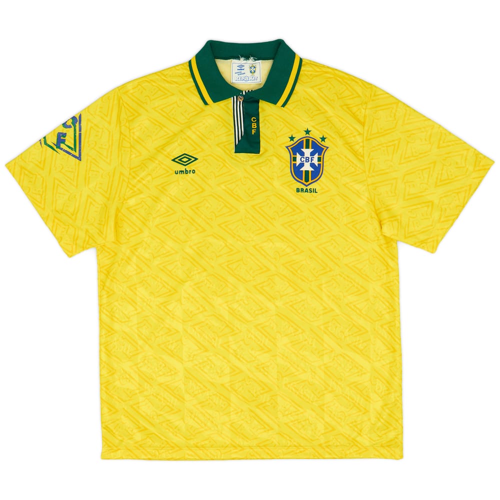 1991-93 Brazil Home Shirt - 8/10 - (L)