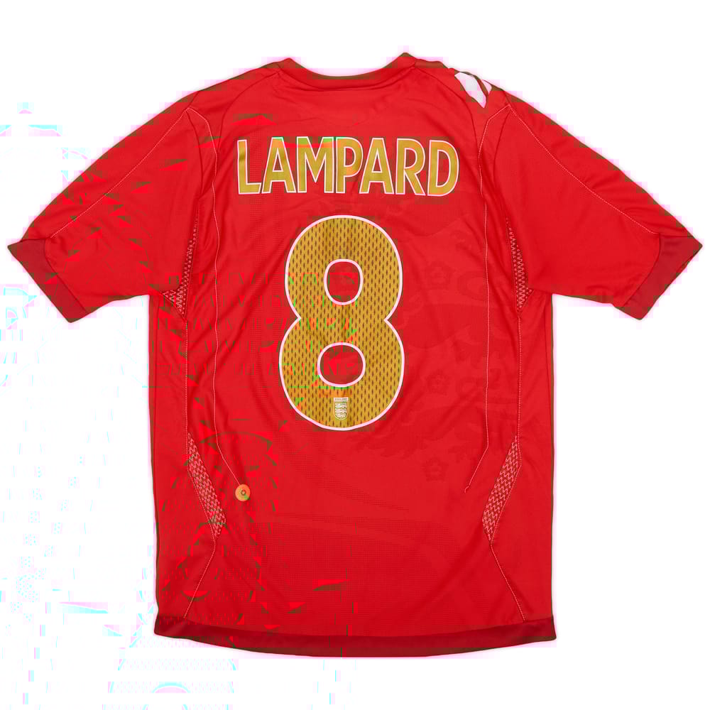 2006-08 England Away Shirt Gerrard #4 - 7/10 - (S)