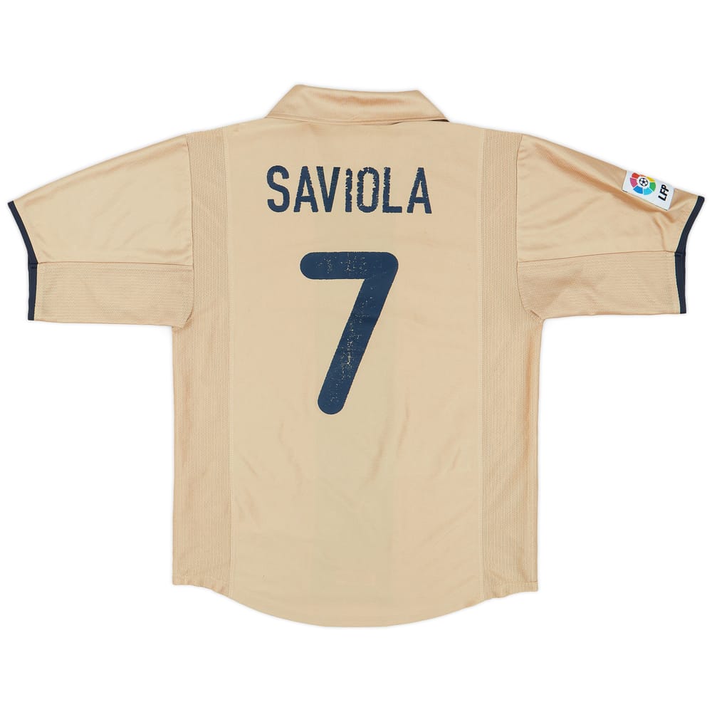 2001-03 Barcelona Away Shirt Saviola #7 - 4/10 - (S)