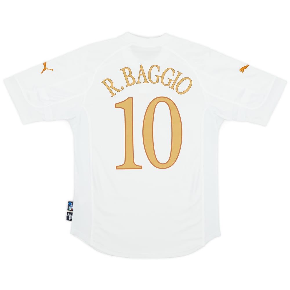 2004-06 Italy Away Shirt Baggio #10 - 6/10 - (S)