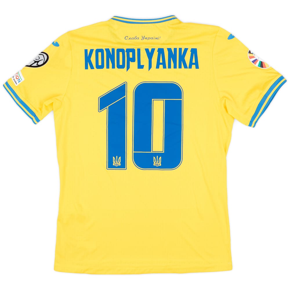 2023 Ukraine Match Issue Home Shirt Konoplyanka #10 (v England)