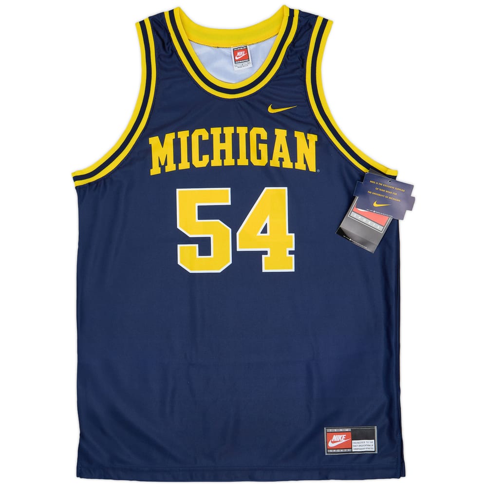 1996-98 Michigan Wolverines Basketball Jersey Traylor #54 - 9/10 - (L)