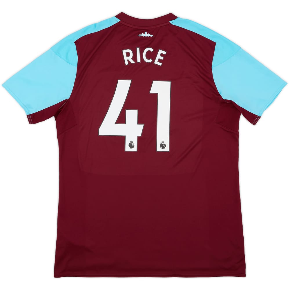 2017-18 West Ham Home Shirt Rice #41 - 7/10 - (XXL)