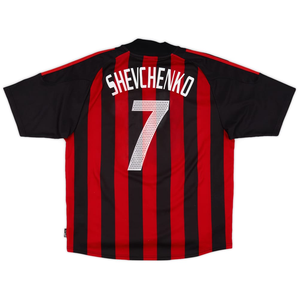 2002-03 AC Milan Home Shirt Shevchenko #7 - 8/10 - (XL)