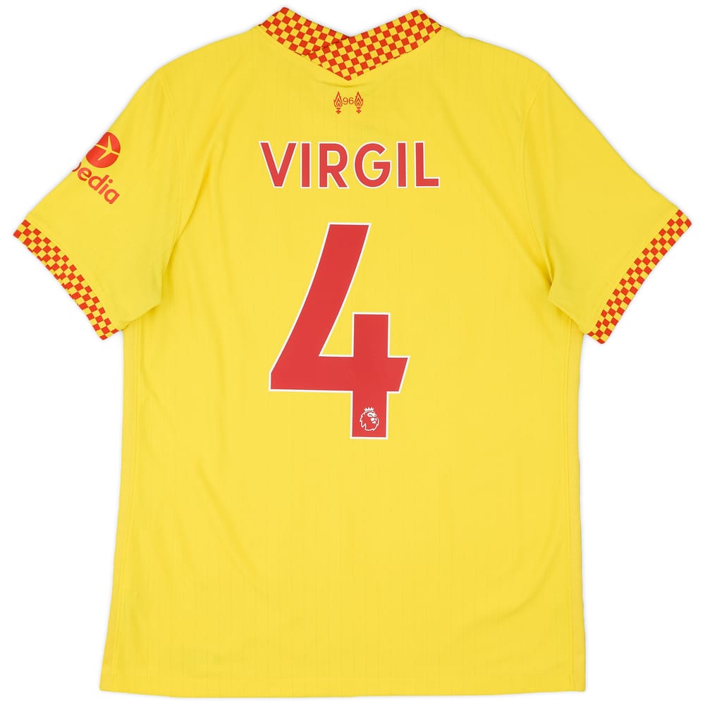 2021-22 Liverpool Authentic Third Shirt Virgil #4 - 8/10 - (M)