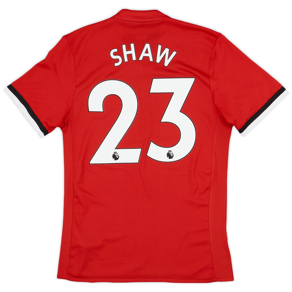 2017-18 Manchester United Authentic Home Shirt Shaw #23 - 6/10 - (M)