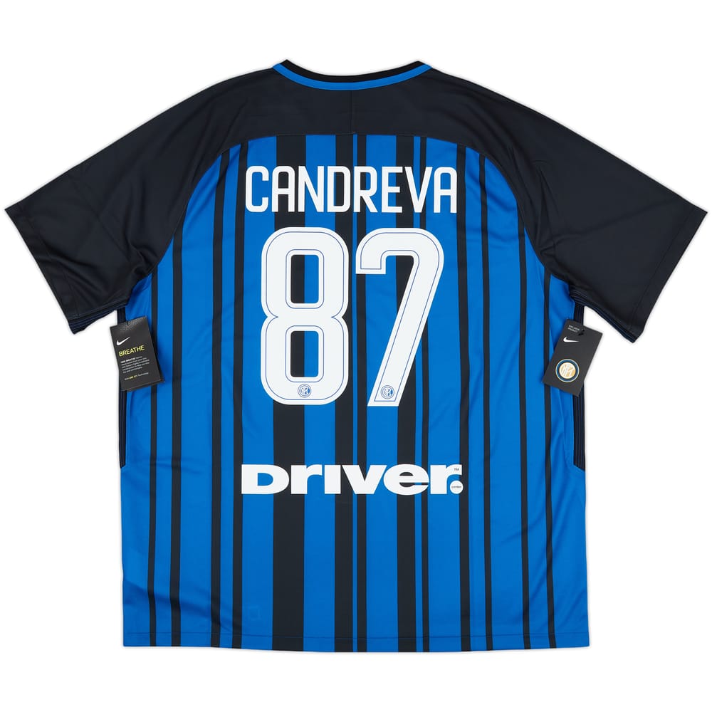 2017-18 Inter Milan Home Shirt Candreva #87 (XXL)