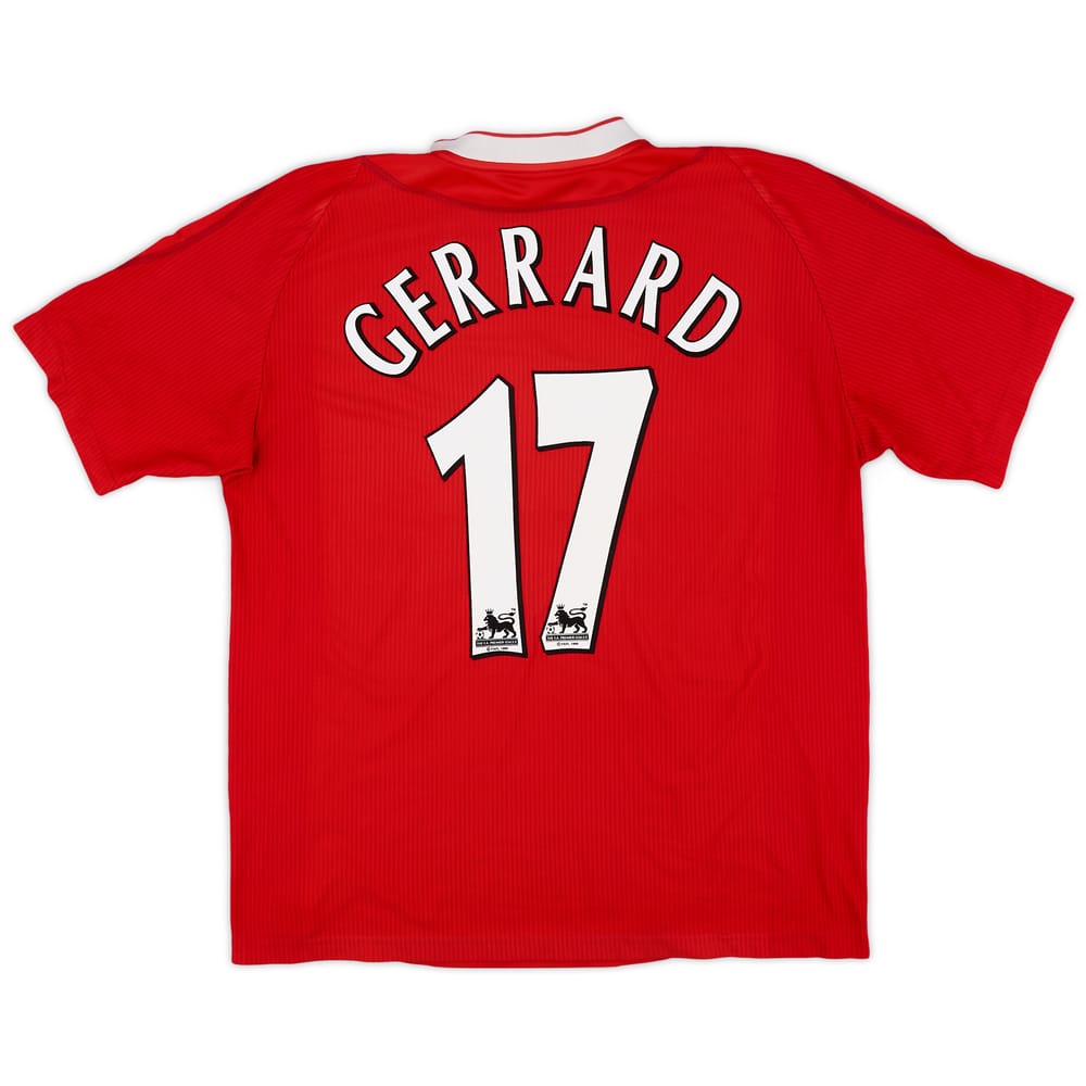 2002-04 Liverpool Home Shirt Gerrard #17 - 7/10 - (XL)