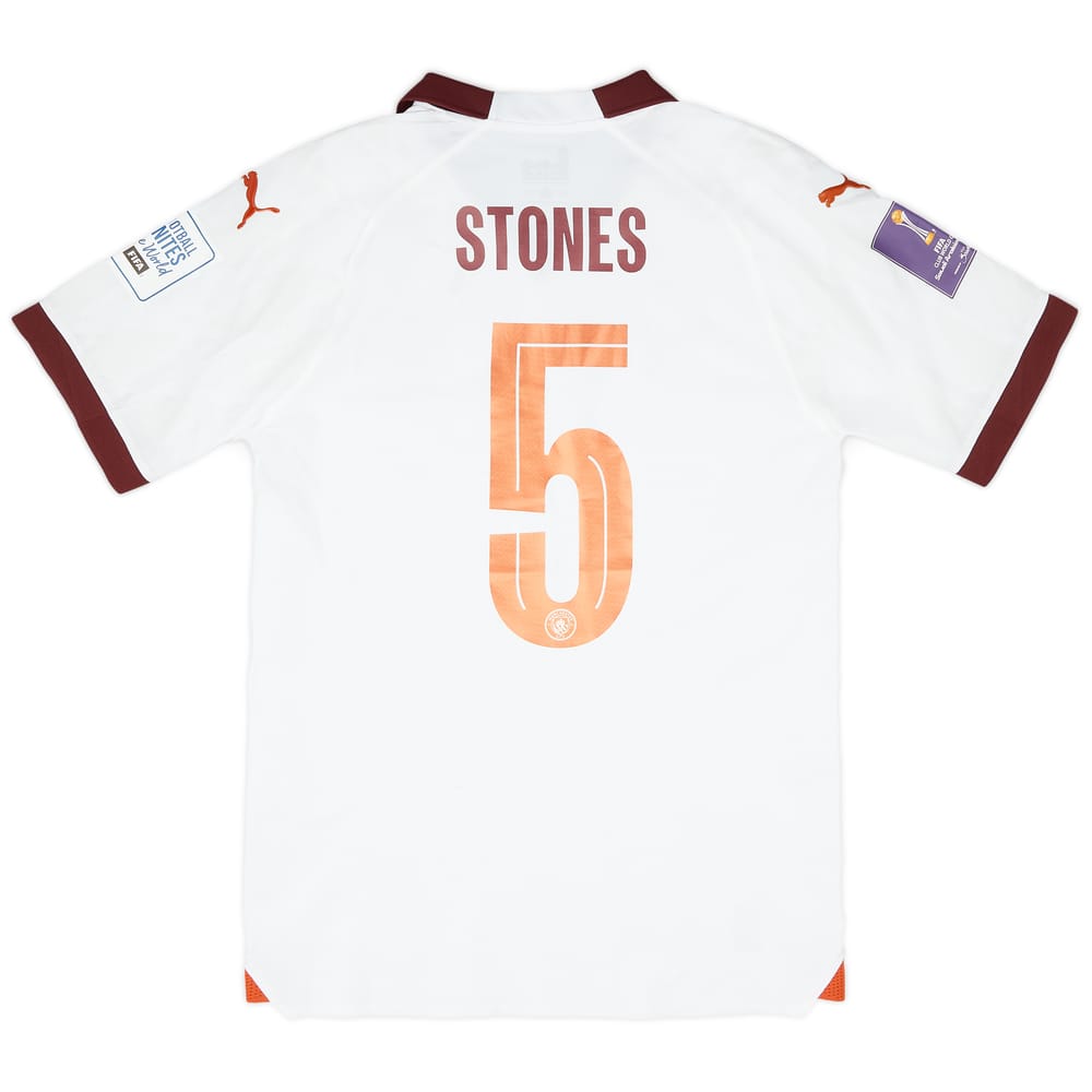 2023-24 Manchester City Match Issue Club World Cup Away Shirt Stones #5