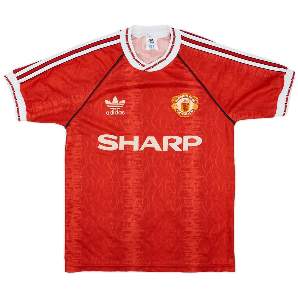 1990-92 Manchester United Home Shirt - 8/10 - (S)