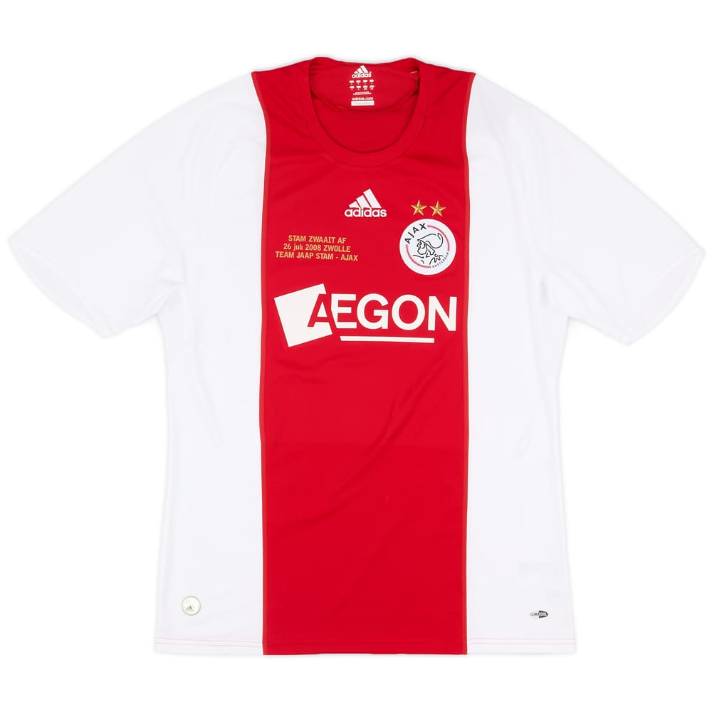 2008 Ajax Player Issue 'Jaap Stam Testimonial' Home Shirt