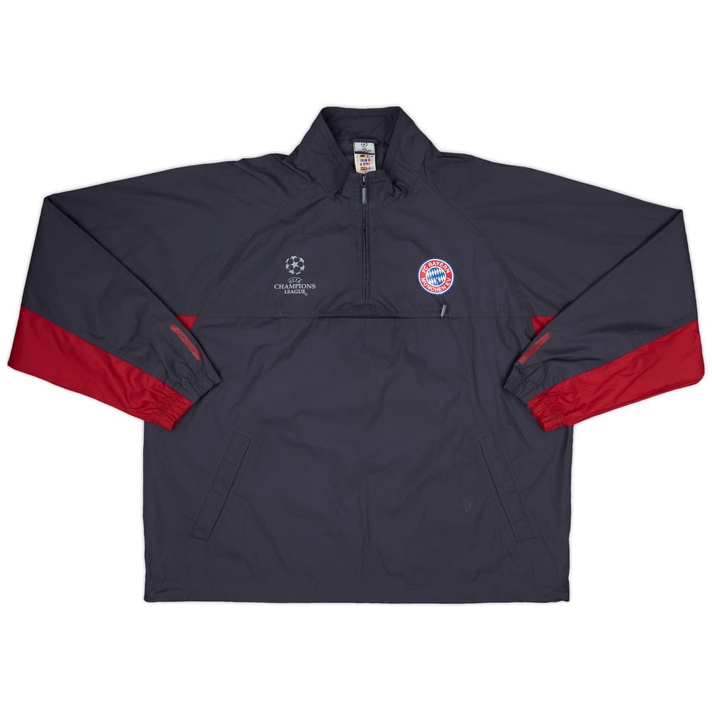 2001-02 Bayern Munich adidas CL 1/4 Zip Windbreaker - 8/10 - (L)