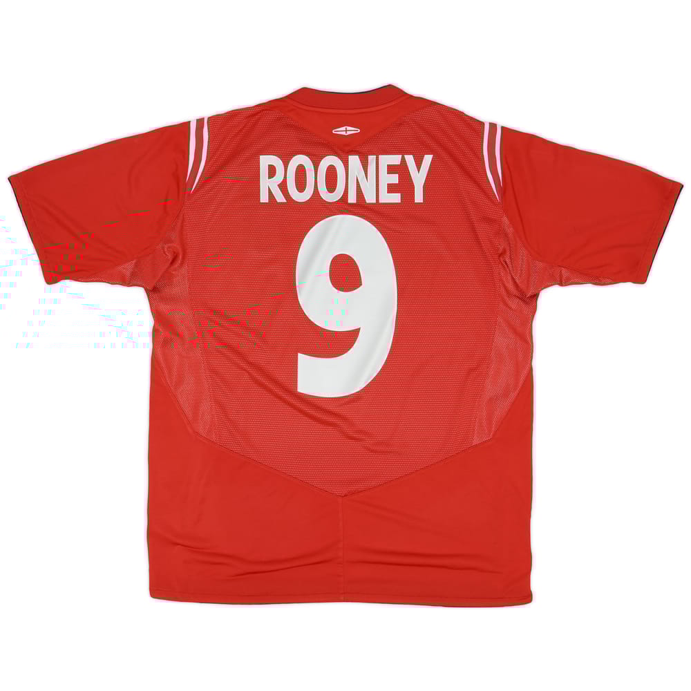 2004-06 England Away Shirt Rooney #9 - 6/10 - (L)