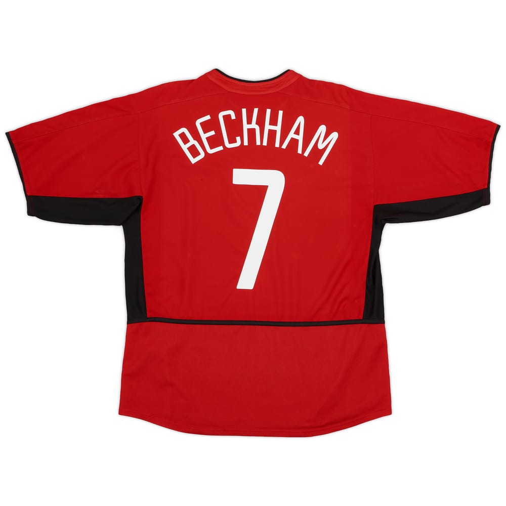 2002-04 Manchester United Home Shirt Beckham #7 - 4/10 - (L)