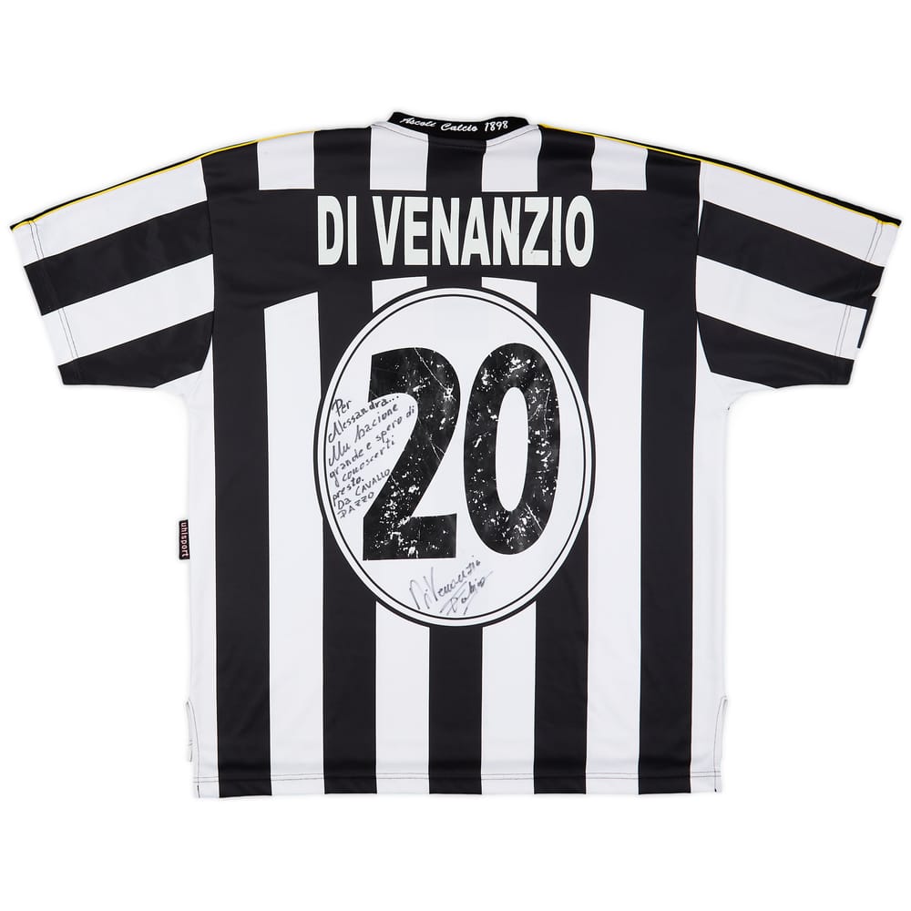 2003-05 Ascoli Signed Home Shirt Di Venanzio #20 - 6/10 - (L)