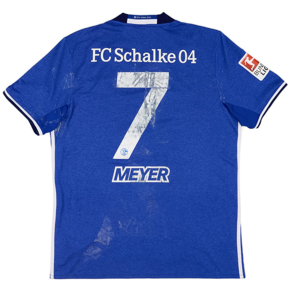 2016-18 Schalke Home Shirt Meyer #7 - 4/10 - (L)