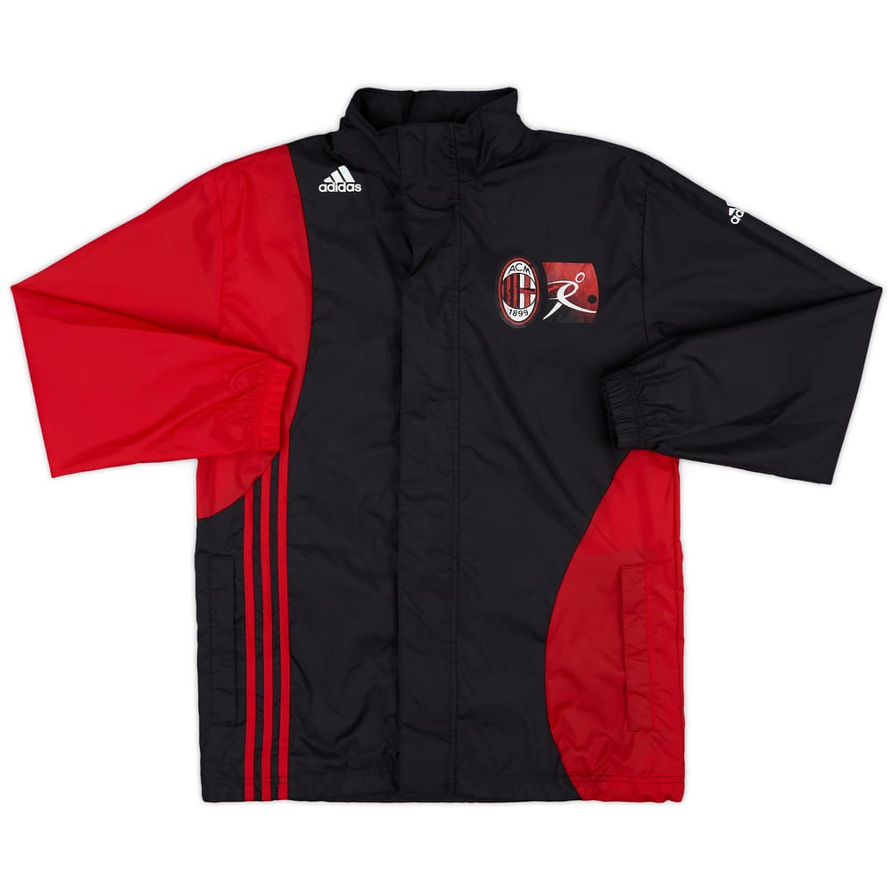 2009-10 AC Milan Academy adidas Hooded Rain Jacket - 9/10 - (XL.Boys)