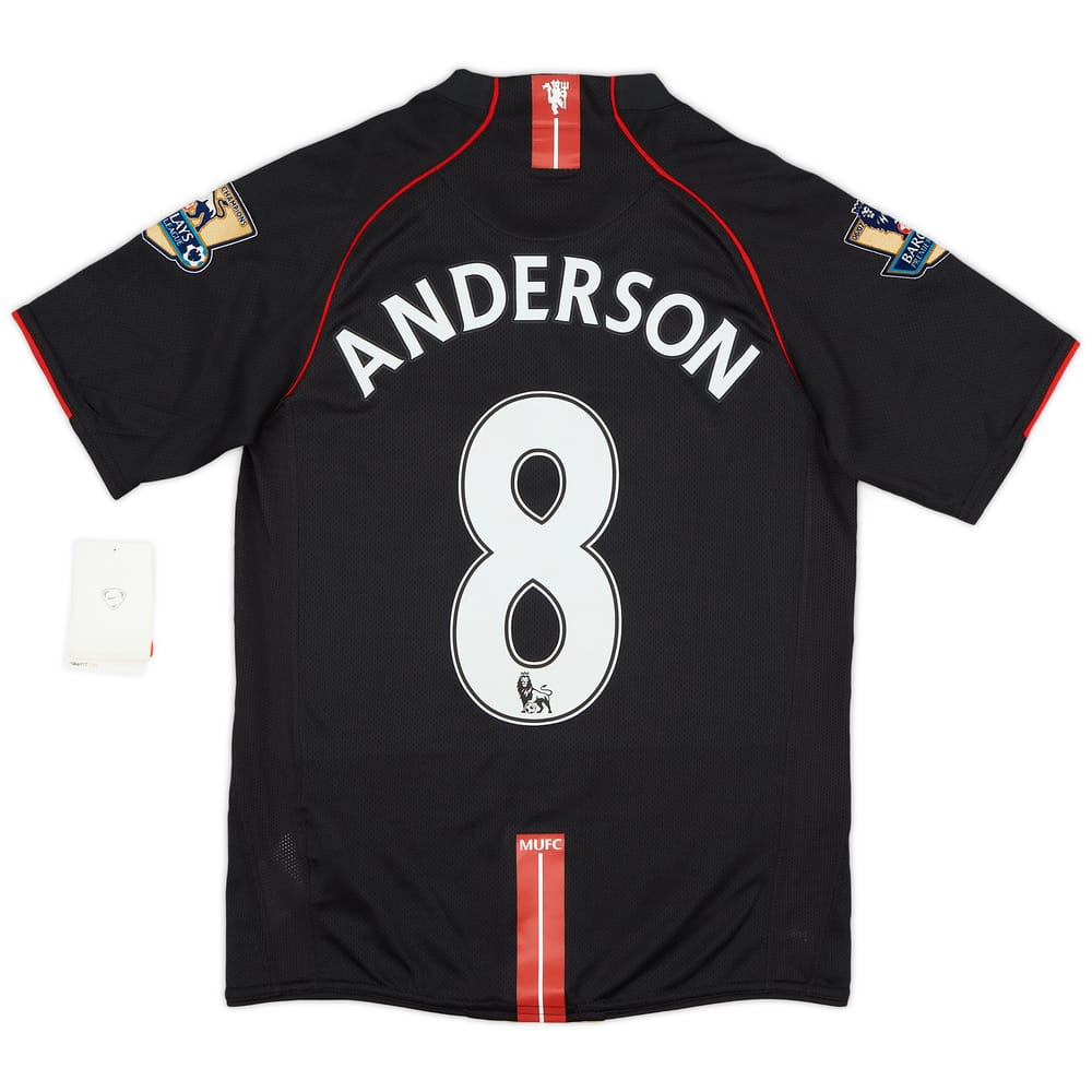 2007-08 Manchester United Away Shirt Anderson #8 (L.Boys)