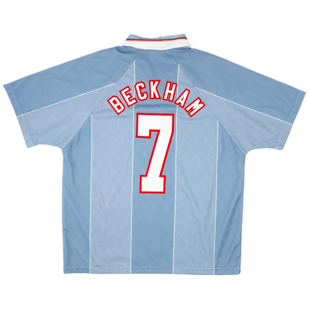 1996-97 England Away Shirt Beckham #7 - 9/10 - (XL)