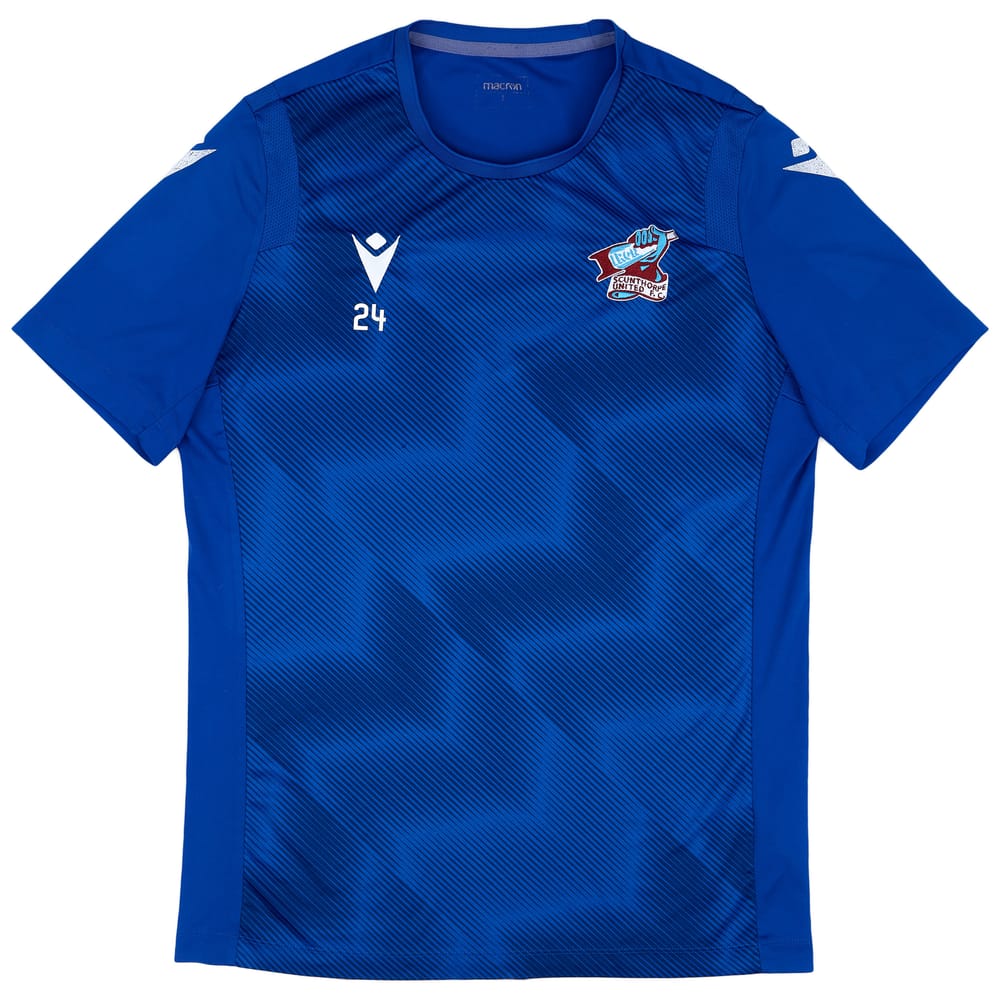 2020-21 Scunthorpe United Player Issue Macron Training Shirt #24 - 6/10 - (L)