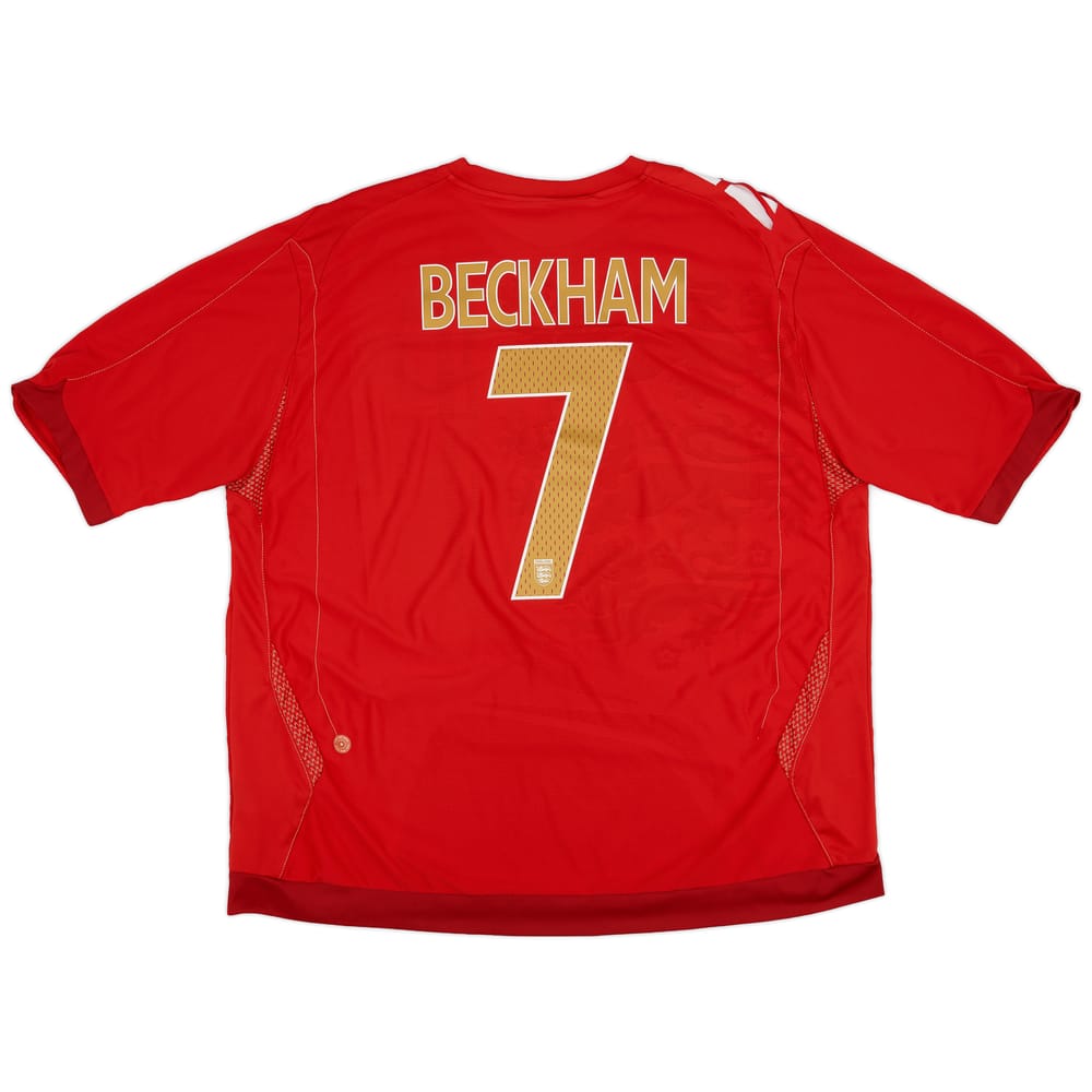 2006-08 England Away Shirt Beckham #7 - 6/10 - (3XL)