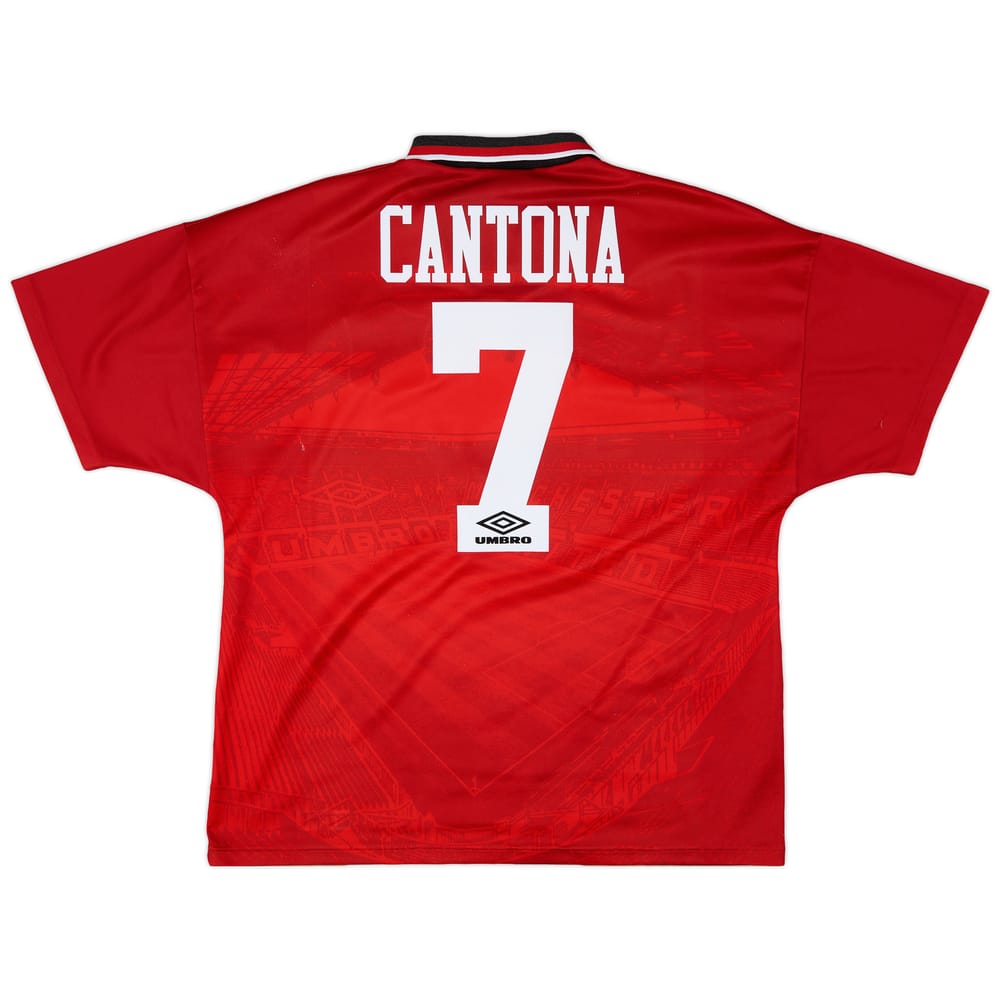 1994-96 Manchester United Home Shirt Cantona #7 - 8/10 - (L)