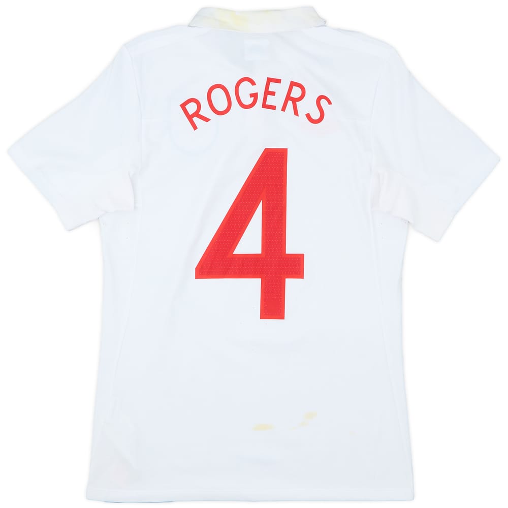 2009-10 England Home Shirt Rogers #4 - 5/10 - (S)