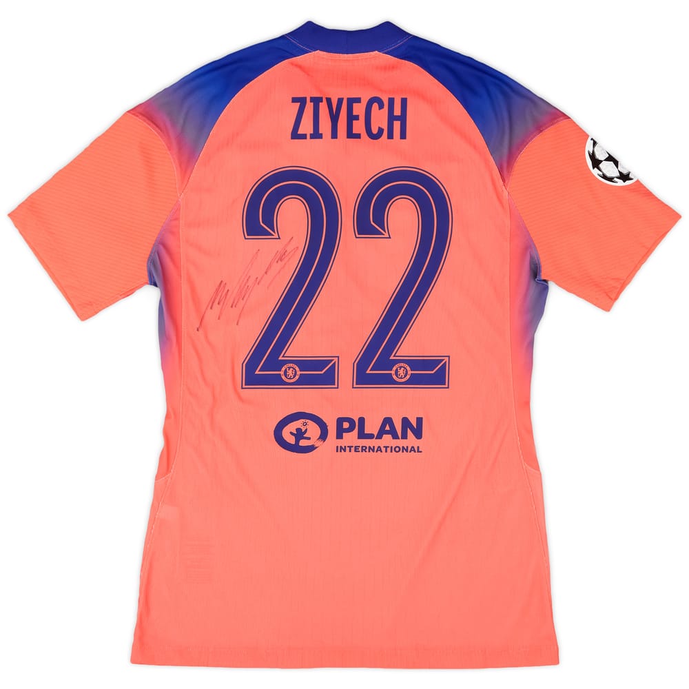 2020-21 Chelsea Player Issue Signed Third Shirt Ziyech #22 (M)