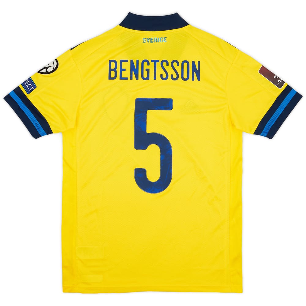 2021 Sweden Match Issue Home Shirt Bengtsson #5