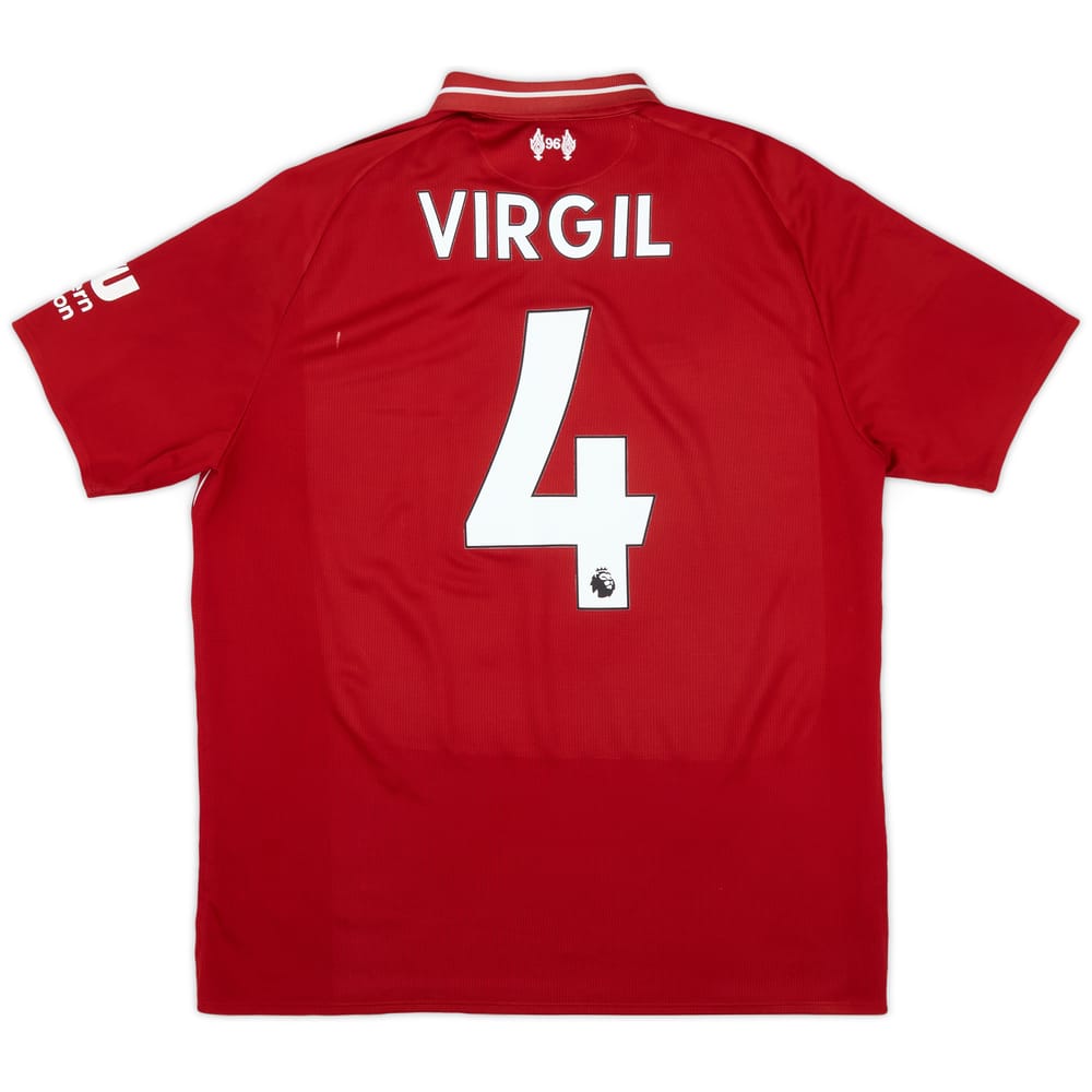 2018-19 Liverpool Home Shirt Virgil #4 - 5/10 - (L)