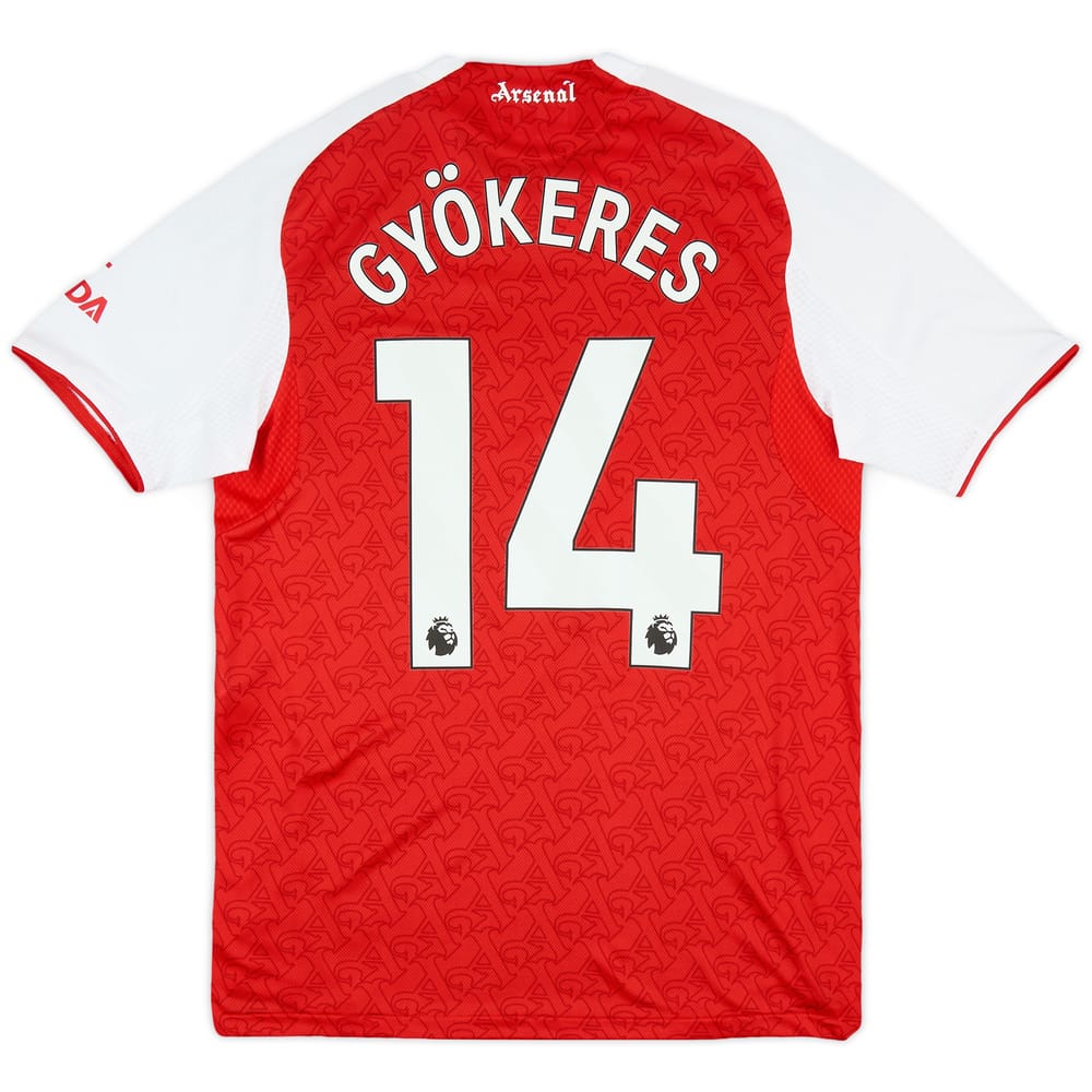 2025-26 Arsenal Authentic Home Shirt Gyokeres #14