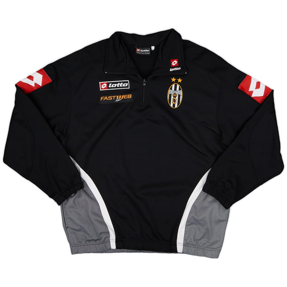 2001-02 Juventus Lotto 1/4 Zip Training Top - 8/10 - (L)