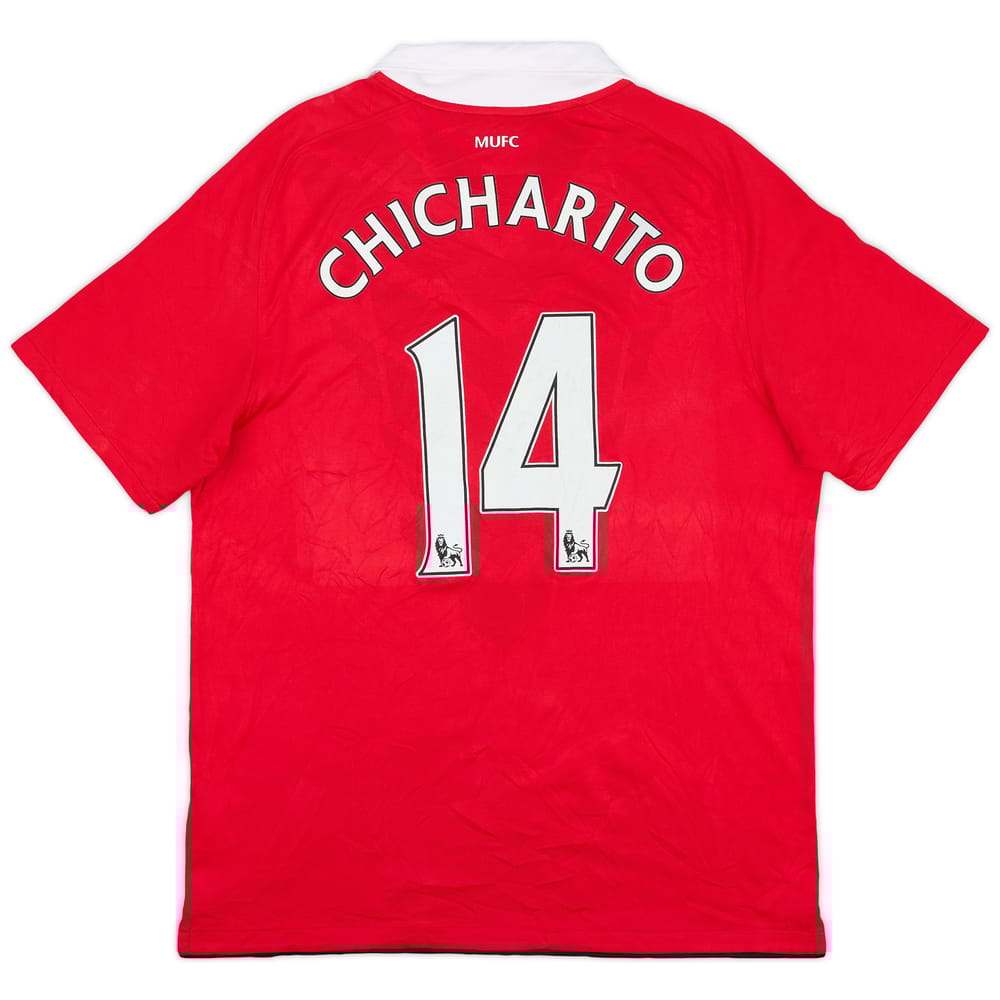 2010-11 Manchester United Home Shirt Chicharito #14 - 7/10 - (L)