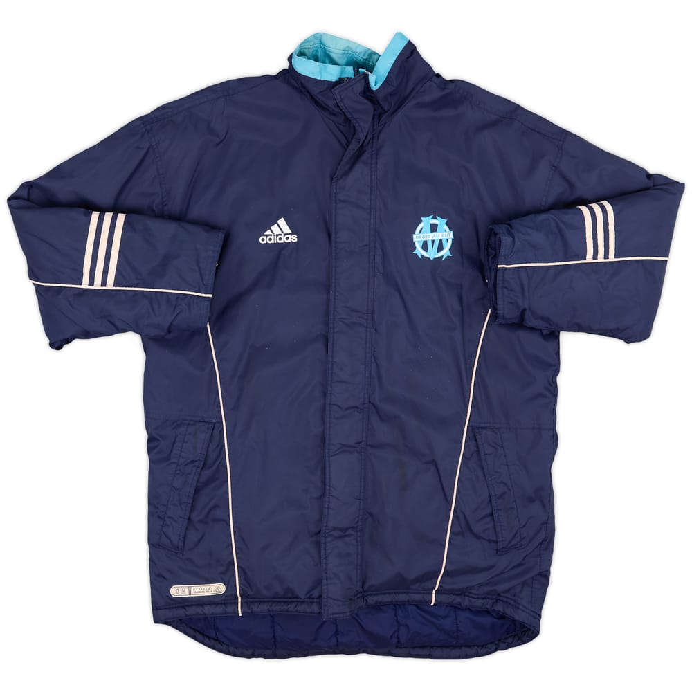 2000-01 Olympique Marseille adidas Padded Bench Coat - 7/10 - (L/XL)