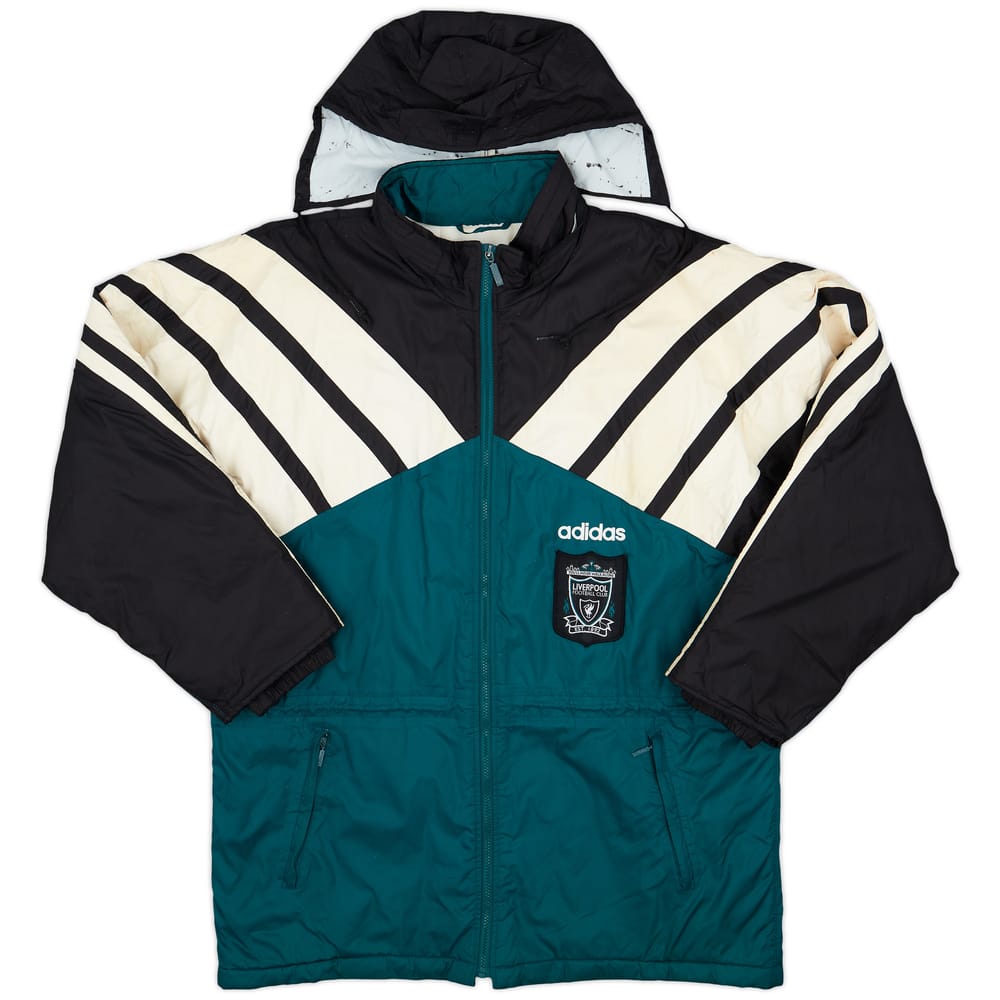 1995-96 Liverpool adidas Padded Bench Coat - 6/10 - (L)