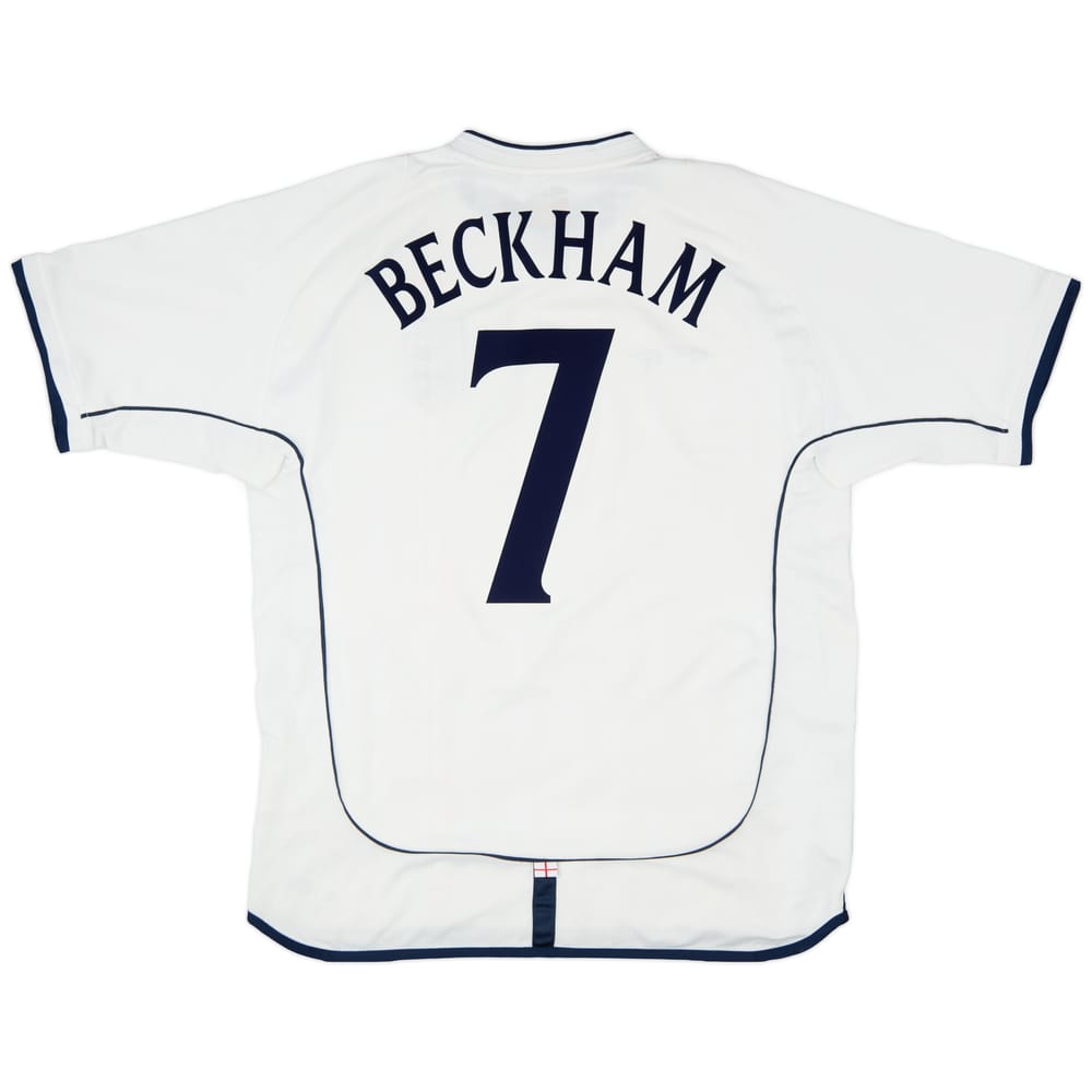2001-03 England Home Shirt Beckham #7 - 5/10 - (L)