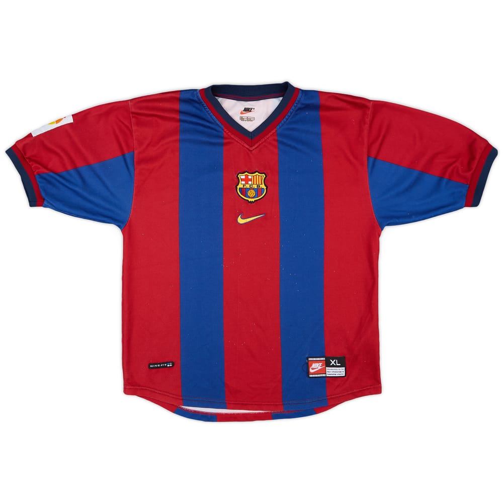 1998-00 Barcelona Home Shirt - 7/10 - (XL.Boys)
