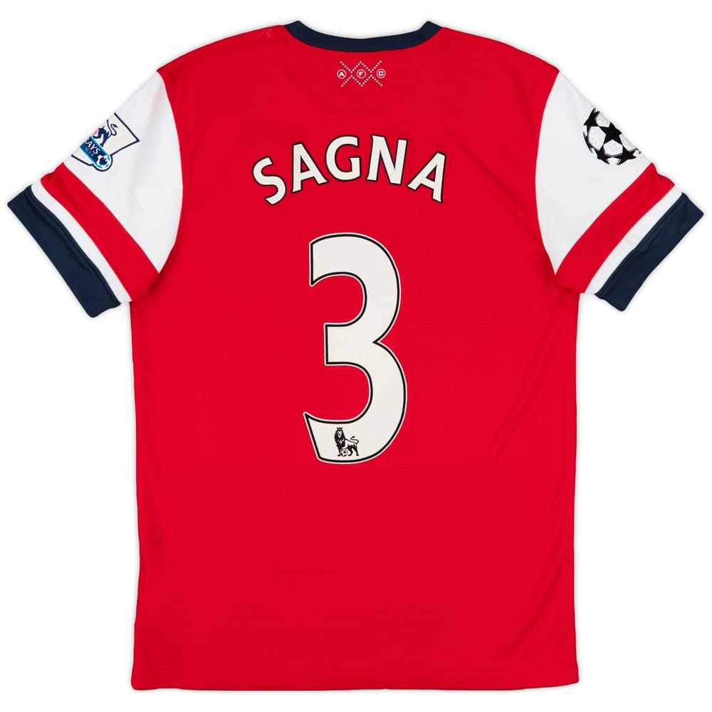 2012-14 Arsenal Home Shirt Sagna #3 - 5/10 - (S)