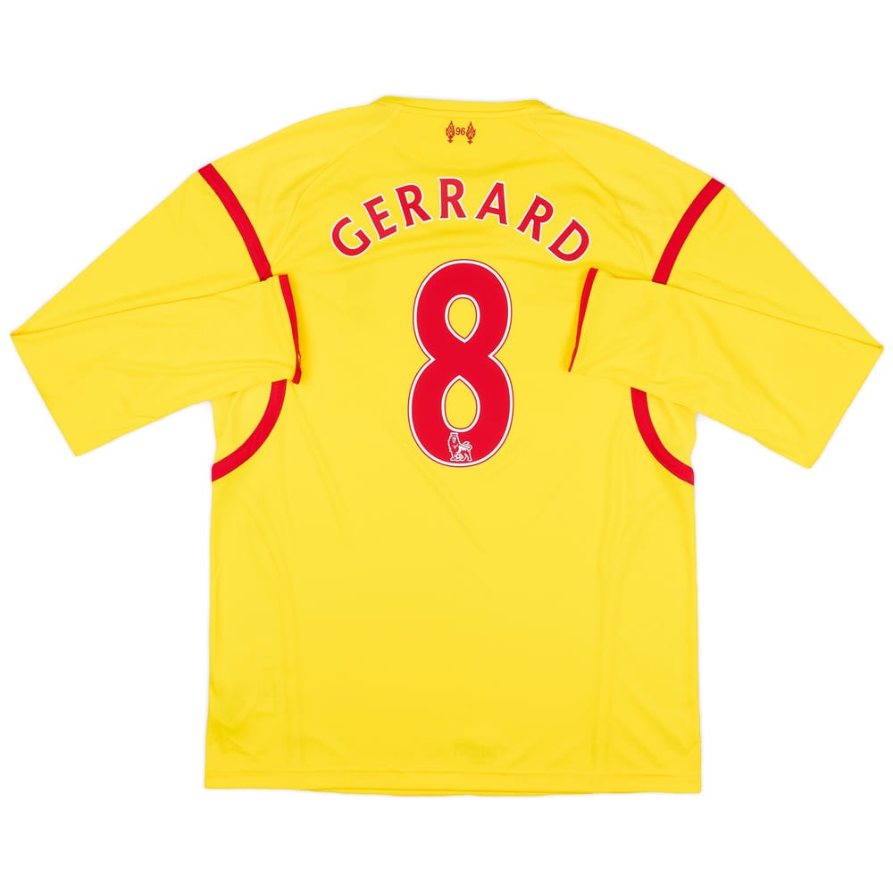 2014-15 Liverpool Away L/S Shirt Gerrard #8 - 8/10 - (L)
