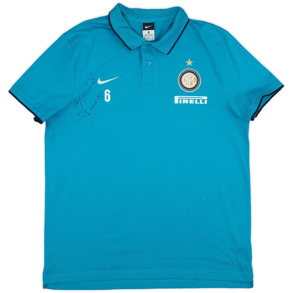 2009-10 Inter Milan Signed Nike Player Issue Polo Shirt #6 - 6/10 - (XL)
