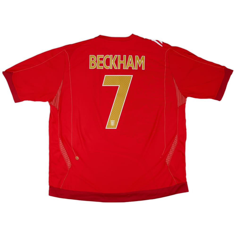 2006-08 England Away Shirt Beckham #7 - 8/10 - (3XL)