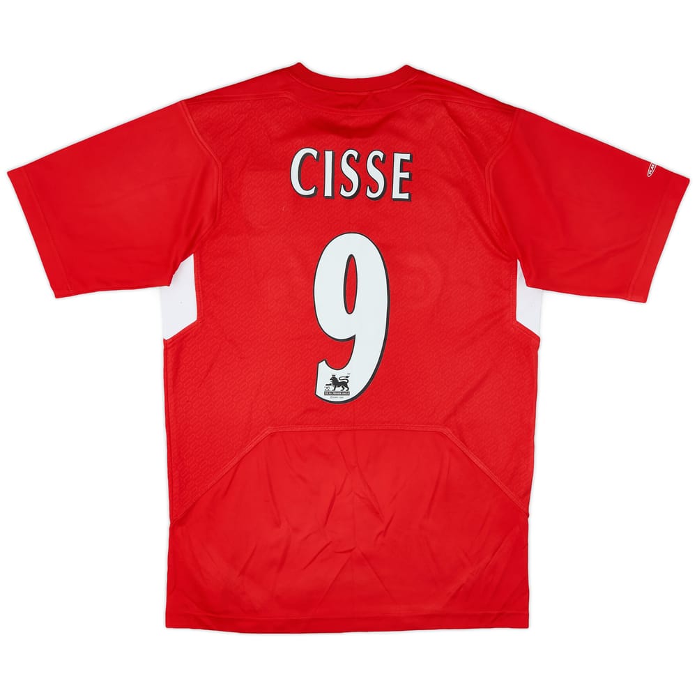 2004-06 Liverpool Home Shirt Cisse #9 - 4/10 - (S)