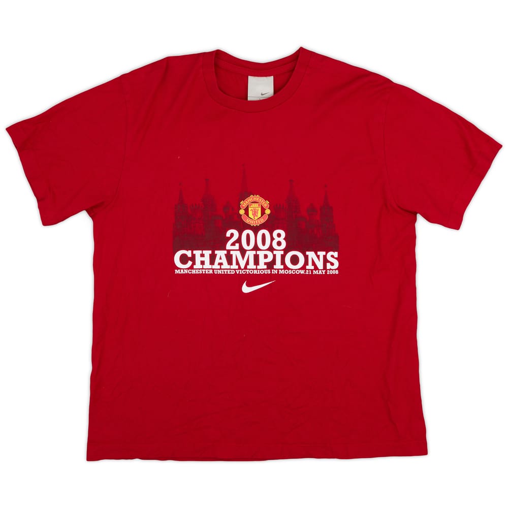 2008 Manchester United Nike '2008 Champions' Graphic Tee - 8/10 - (L)