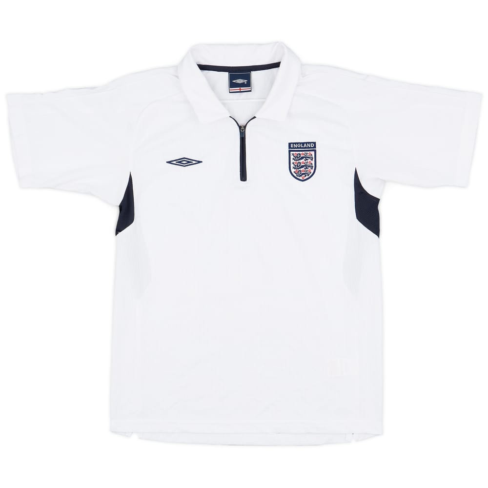 2004-05 England Umbro 1/4 Zip Polo Shirt - 9/10 - (S)