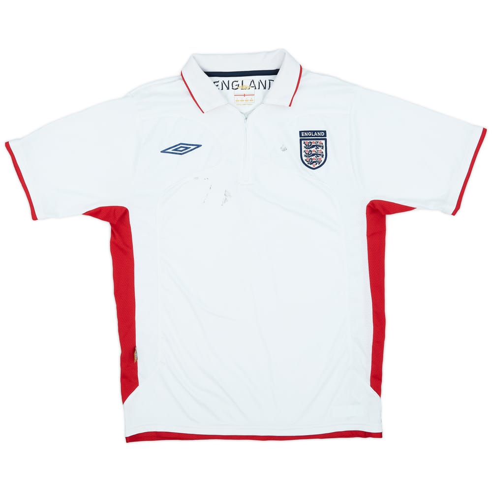 2007-09 England Umbro 1/4 Polo Shirt - 4/10 - (S)