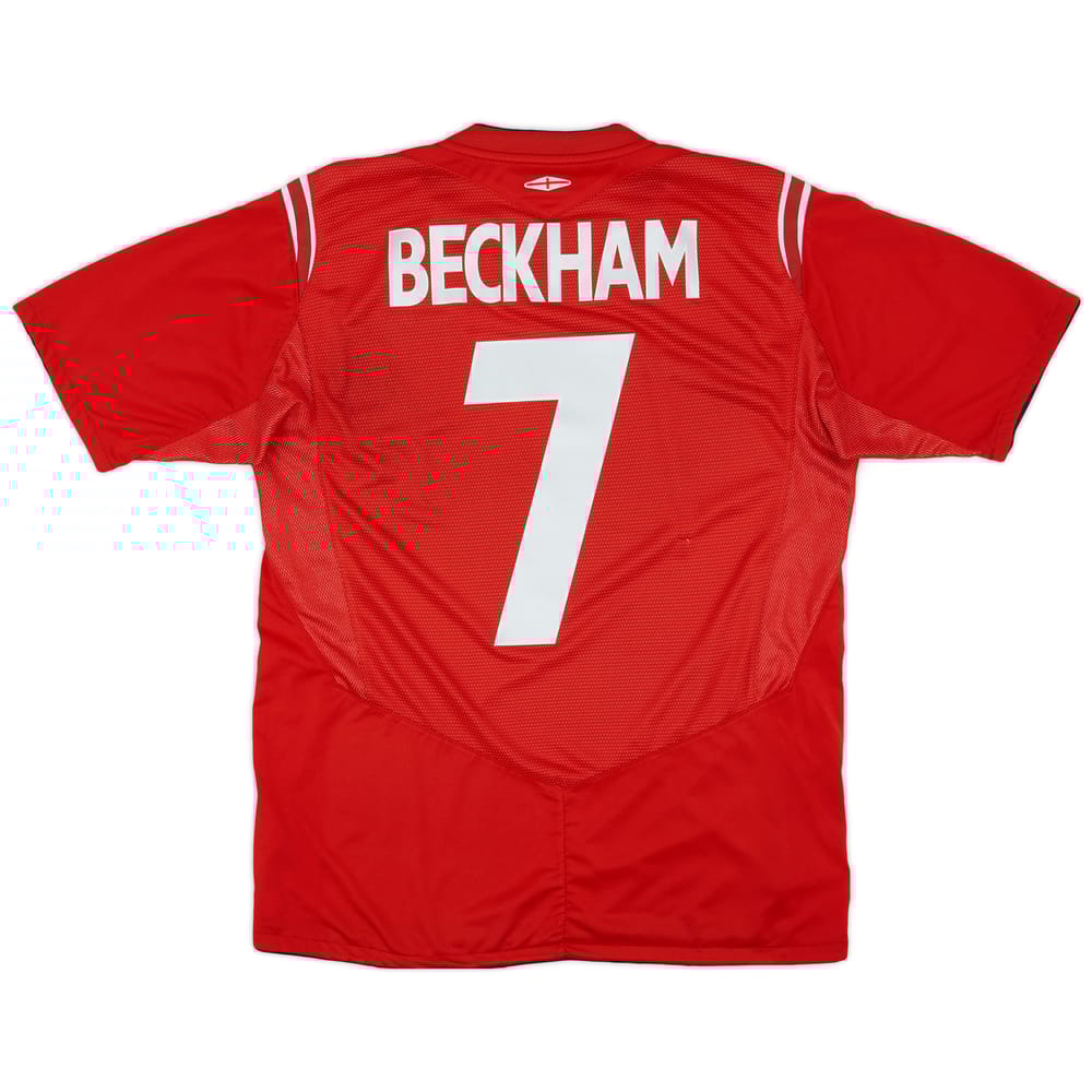 2004-06 England Away Shirt Beckham #7 - 6/10 - (M)